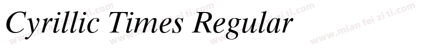 Cyrillic Times Regular字体转换